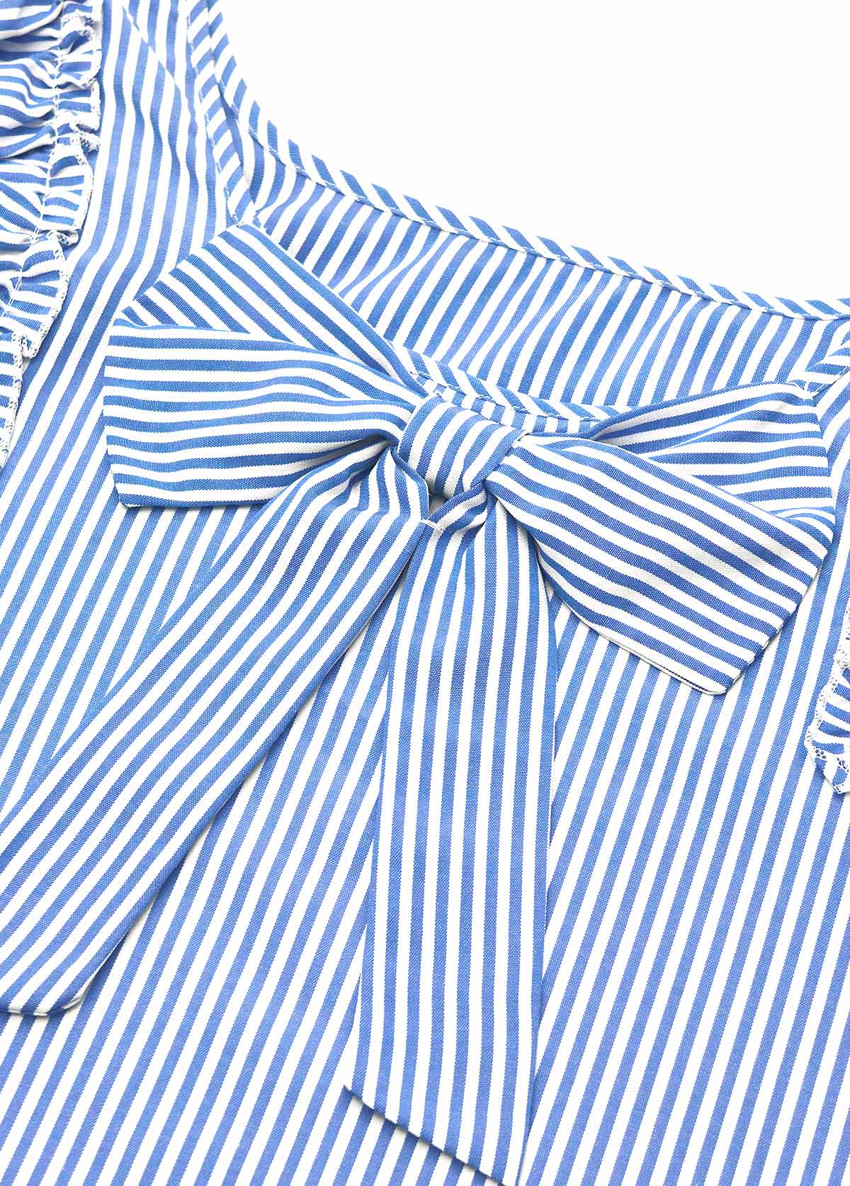Blue tops,Striped tops,Geometric tops,ROTITA Striped Blue Square Neck Short Sleeve T Shirt
