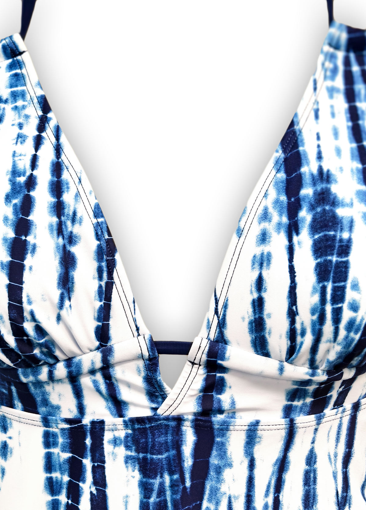 Navy swimwear,Tie Dye swimwear,ROTITA Navy Tie Dye Print Mid Waisted Tankini Set