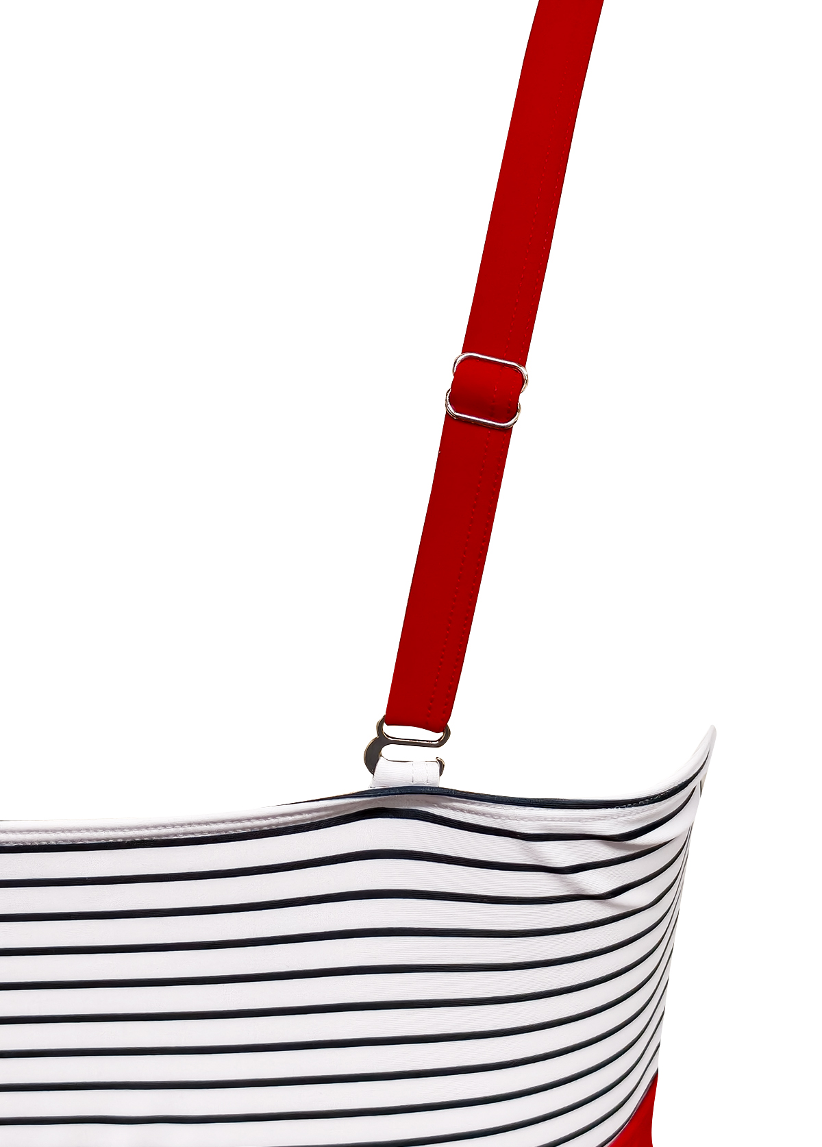 Red swimwear,Striped swimwear,Geometric swimwear,ROTITA Red Striped V-Neck One Piece Swimwear