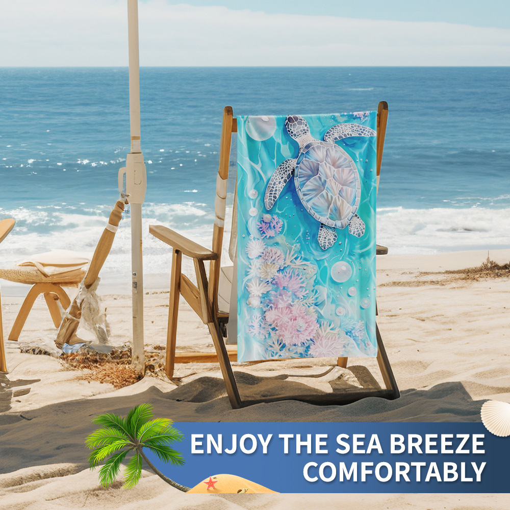 Cyan accessories,Animal Print accessories,Marine Life Print Cyan Beach Blanket