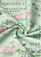 Light Green tops,Geometric tops,Striped tops,Dot tops,ROTITA Criss Cross Geometric Printed Non-sequined Light Green T Shirt