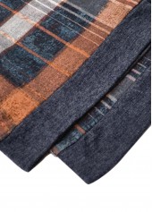 Navy plus size,Plaid plus size,Striped plus size,Geometric plus size,ROTITA Plus Size Fake 2in1 Navy Plaid Shirt Collar Blouse