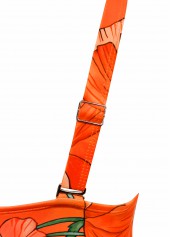 Black swimwear,Orange swimwear,Floral swimwear,Plants swimwear,ROTITA Tie Black Floral Print One Piece Swimdress