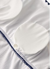 Navy swimwear,Animal Print swimwear,ROTITA Contrast Binding Navy Marine Life Print Tankini Set