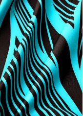 Cyan plus size,Geometric plus size,ROTITA Plus Size Patchwork Geometric Print Mint Green Tankini Set