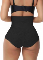 schwarze Shapewear-Stretch-Höschen mit hohem Bund