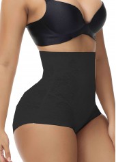 Black intimates,Plain Color intimates,Black Shapewear Stretchy High Waisted Panties