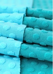 Cyan swimwear,Plain Color swimwear,ROTITA Patchwork Cyan V Neck Tankini Set