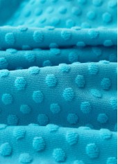 Cyan swimwear,Plain Color swimwear,ROTITA Cut Out Cyan Patchwork One Piece Swimwear