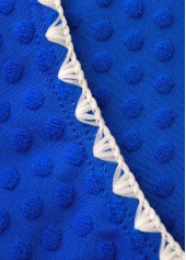 Royal Blue swimwear,Plants swimwear,ROTITA Ruched Royal Blue Plants Print High Waisted Tankini Set