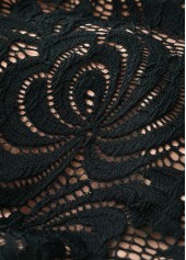 Black swimwear,Plain Color swimwear,ROTITA Lace Black Mid Waisted Bikini Set