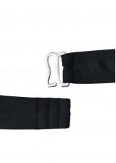 Black swimwear,Plain Color swimwear,ROTITA Lace Black Mid Waisted Bikini Set