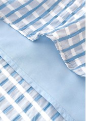 Light Blue dresses,Plain Color dresses,Everyday dresses,Casual dresses,ROTITA Light Blue Short A Line V Neck Sleeveless Dress