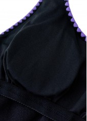 Light Purple plus size,Floral plus size,Plants plus size,ROTITA Plus Size Mid Waisted Floral Print Tankini Set