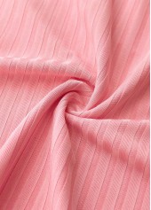 Peach Red swimwear,Plants swimwear,ROTITA Dusty Pink Tropical Plants Print Mid Waisted Tankini Set