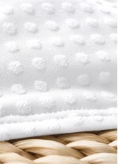 White swimwear,Plain Color swimwear,ROTITA White High Waisted Tie Bikini Set