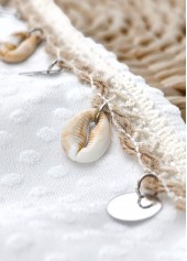 White swimwear,Plain Color swimwear,ROTITA White High Waisted Tie Bikini Set