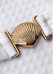 White swimwear,Plain Color swimwear,ROTITA White Low Waisted Tie Bikini Set