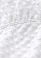 White swimwear,Plain Color swimwear,ROTITA White High Waisted V-Neck Tankini Set