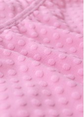 Pink swimwear,Dot swimwear,ROTITA Pink Polka Dot Mid Waisted Tankini Set