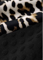 Black swimwear,Leopard swimwear,Animal Print swimwear,ROTITA Black Leopard Mid Waisted Tankini Set