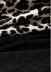 Black swimwear,Leopard swimwear,Animal Print swimwear,ROTITA Black Leopard Mid Waisted Tankini Set