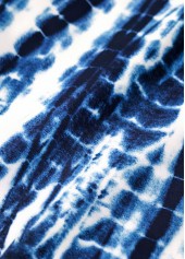 Navy swimwear,Tie Dye swimwear,ROTITA Navy Tie Dye Print Mid Waisted Tankini Set