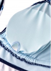 Navy swimwear,Tie Dye swimwear,ROTITA Navy Tie Dye Print Mid Waisted Tankini Set