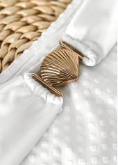 White swimwear,Plain Color swimwear,ROTITA Mid Waisted White V-Neck Bikini Set