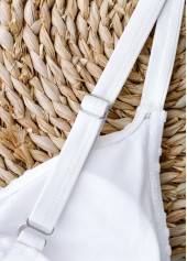 White swimwear,Plain Color swimwear,ROTITA White Ruched Detail One Piece Swimwear