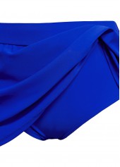 Royal Blue swimwear,Floral swimwear,Plants swimwear,ROTITA Royal Blue Floral Print Mid Waisted Tankini Set