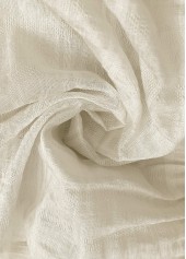 Beige tops,Plain Color tops,ROTITA Tummy Coverage Beige Shirt Collar Long Sleeve Blouse