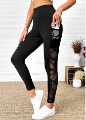 Black bottoms,Plain Color bottoms,Black High Waisted Elastic Waist Ankle Length Leggings