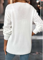 White tops,Plain Color tops,White Light Cardigan