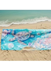 Cyan accessories,Animal Print accessories,Marine Life Print Cyan Beach Blanket