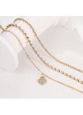 Golden jewelry,Golden Color Heart Alloy Detail Anklets