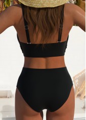 Cyan swimwear,Ombre swimwear,ROTITA Cyan Ombre High Waisted Bikini Set