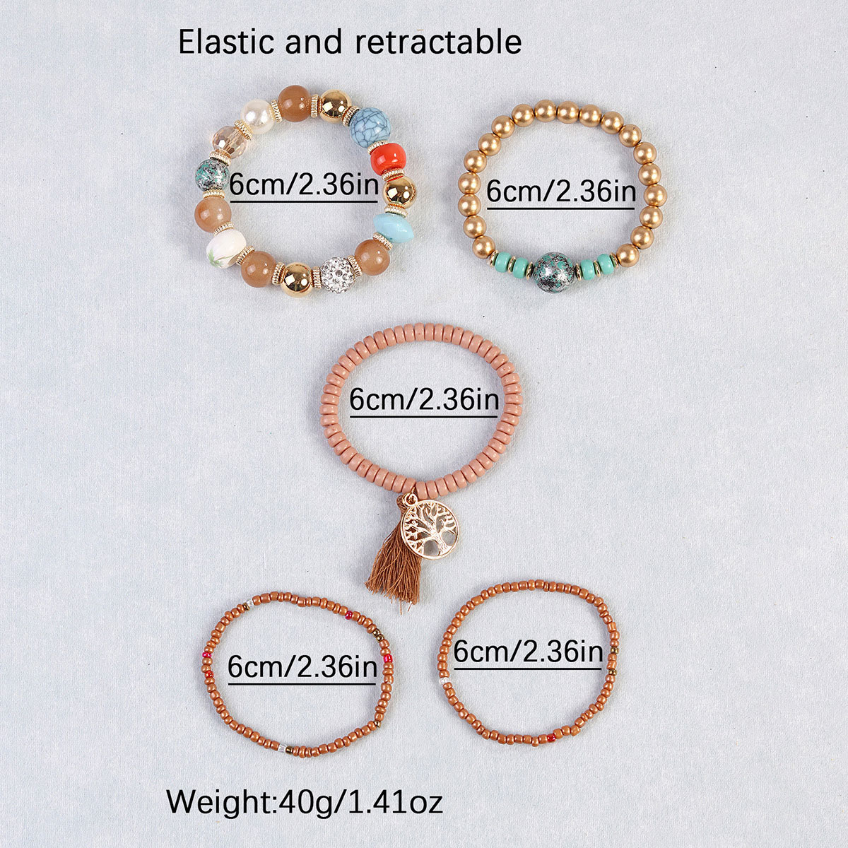 Light Coffee jewelry,Light Coffee Color Seed Beads Bracelets