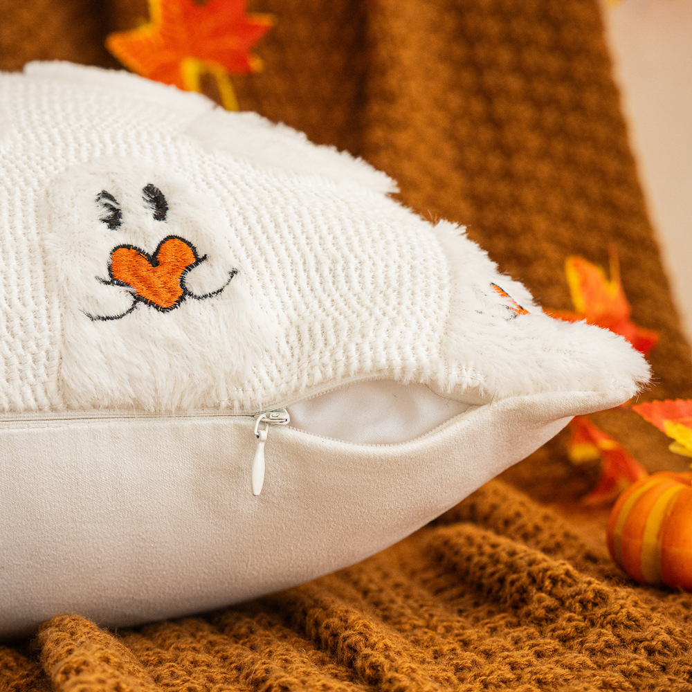 White accessories,Halloween accessories,Halloween White Color Polyester Pillowcase Only