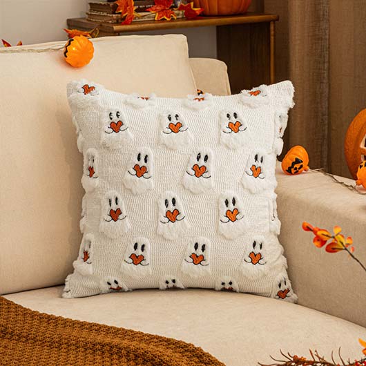 White accessories,Halloween accessories,Halloween White Color Polyester Pillowcase Only