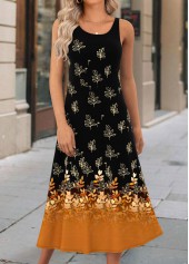 Terracotta dresses,Floral dresses,Plants dresses,Ombre dresses,Everyday dresses,Casual dresses,ROTITA Two Piece Floral Print Terracotta Dress and Cardigan