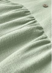 Sage Green dresses,Plain Color dresses,Everyday dresses,Casual dresses,ROTITA Button Sage Green A Line Split Neck Dress