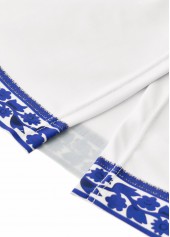 Blue swimwear,Plants swimwear,Floral swimwear,ROTITA Ruched Blue Random Floral Print Tankini Set