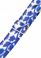 Blue swimwear,Plants swimwear,Floral swimwear,ROTITA Ruched Blue Random Floral Print Tankini Set