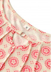 Multi Color dresses,Tribal dresses,Everyday dresses,Casual dresses,ROTITA Tummy Coverage Tribal Print Multi Color Round Neck Dress