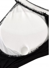 Black swimwear,Plain Color swimwear,ROTITA Black High Waisted Tie Bikini Set