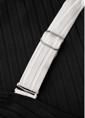 Black swimwear,Plain Color swimwear,ROTITA Black High Waisted Tie Bikini Set