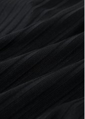 Black swimwear,Plain Color swimwear,ROTITA Black High Waisted Tie Bikini Set