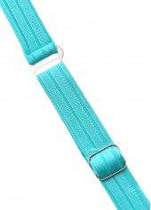 Cyan swimwear,Plain Color swimwear,ROTITA Lace V-Neck Cyan One Piece Swimwear and Bra