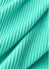 Cyan swimwear,Floral swimwear,Plants swimwear,ROTITA Cyan Floral Print Mid Waisted Tankini Set